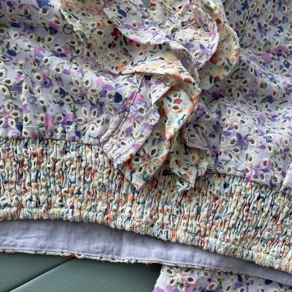 Eyelet Two Piece Ruffle Shorts Set - Picture 12 of 15